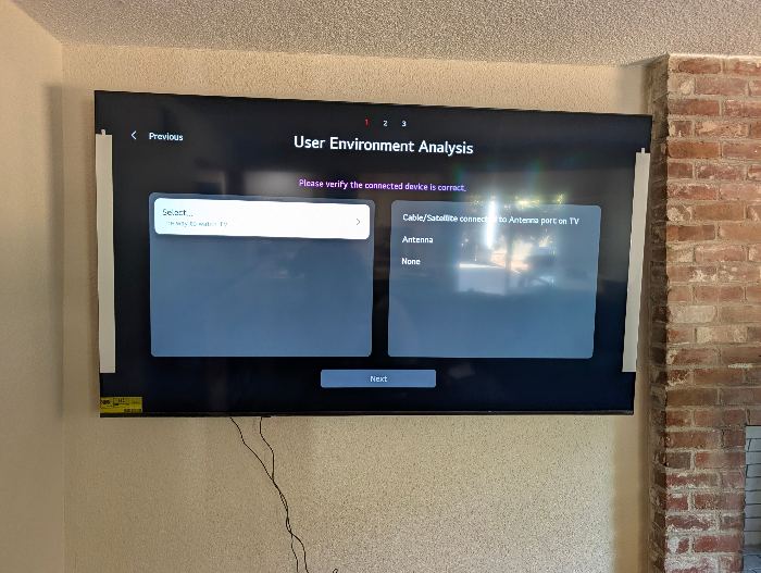 Wall-Mounted Flat Screen TV