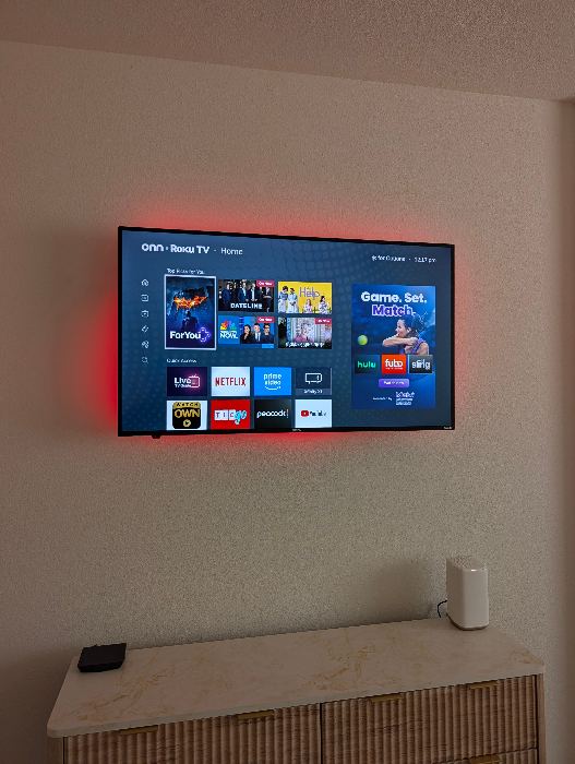 Wall-Mounted Roku TV