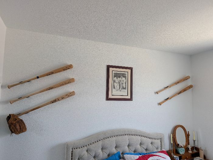 Wall-Mounted Baseball Bats