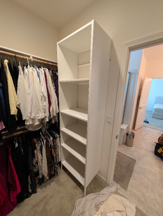 White Closet Shelving Unit
