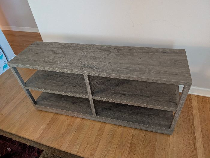 Gray Wood TV Stand