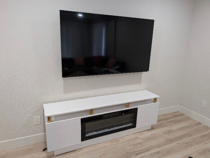 Wall-Mounted Flat Screen TV