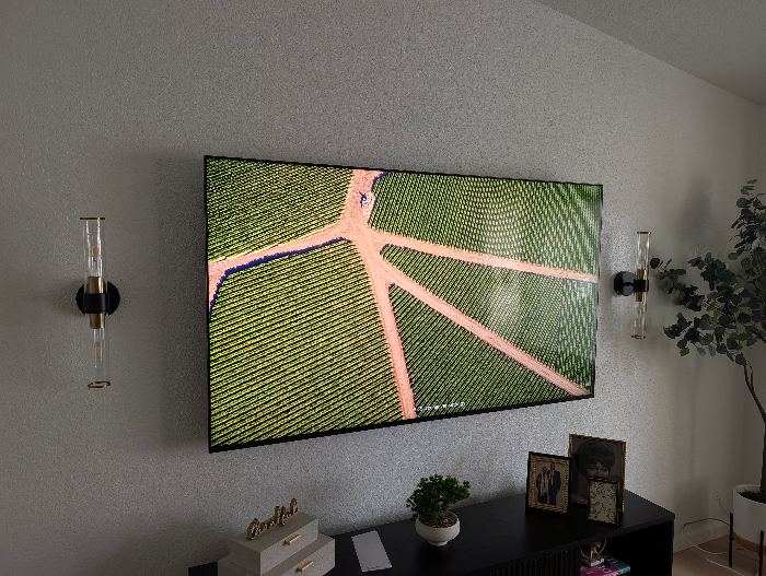 Wall-Mounted Flat Screen TV